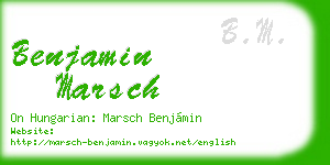benjamin marsch business card